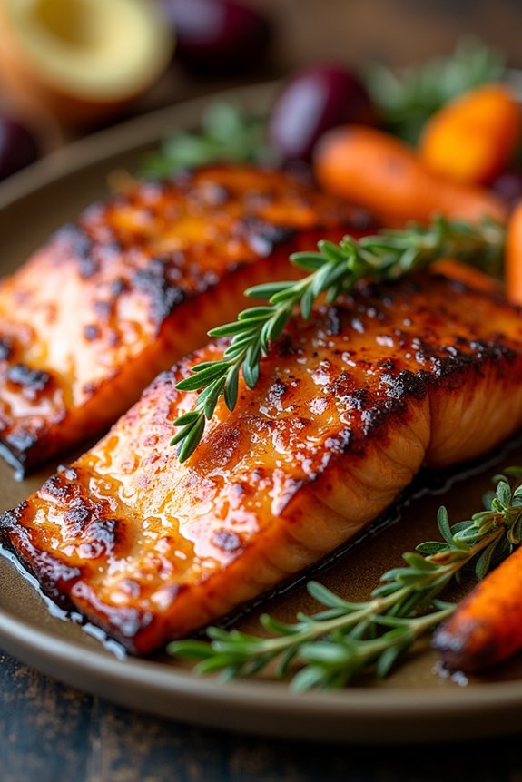 apple cider glazed salmon
