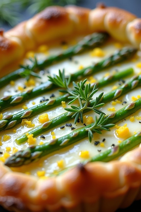 asparagus lemon ricotta tart