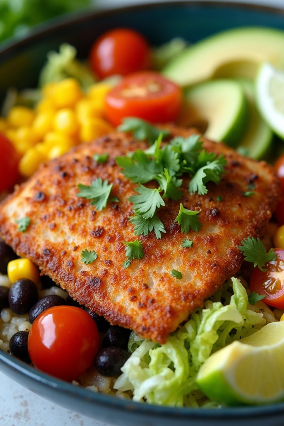 baja fish burrito bowl