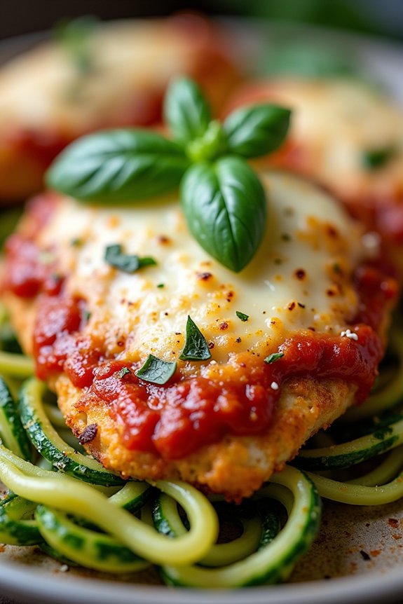 baked chicken parmesan zoodles recipe