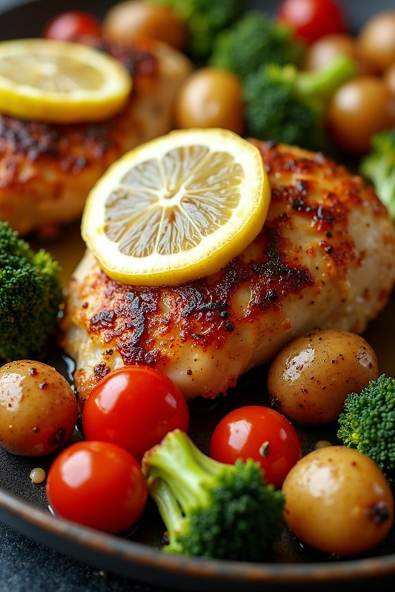 baked chicken with vegetables