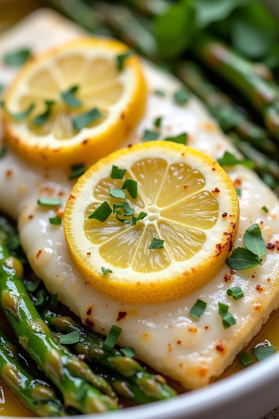 baked cod with asparagus