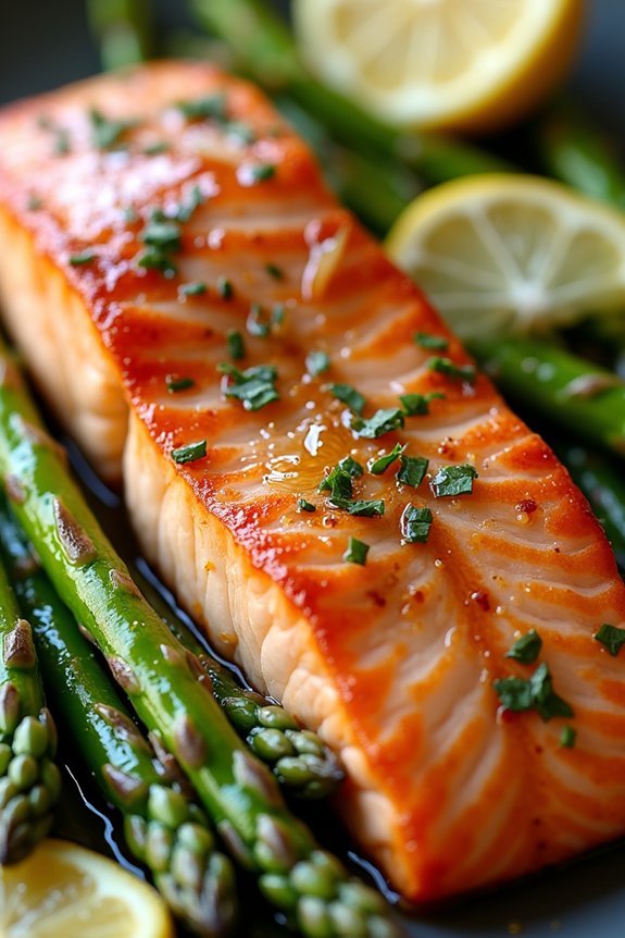 baked salmon with asparagus