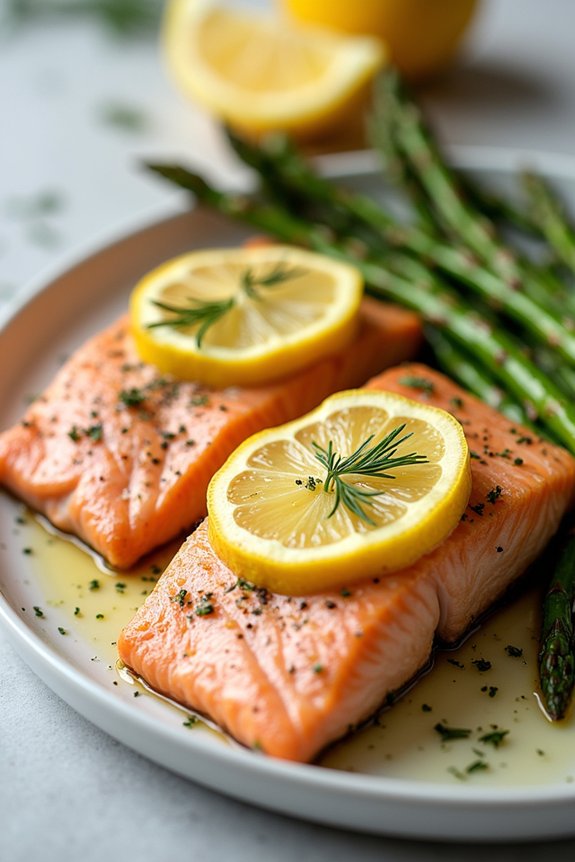 baked salmon with asparagus