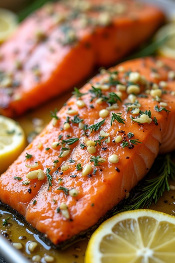 baked salmon with garlic dill