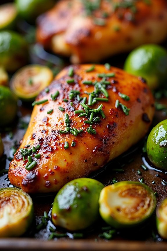 balsamic chicken and brussels sprouts