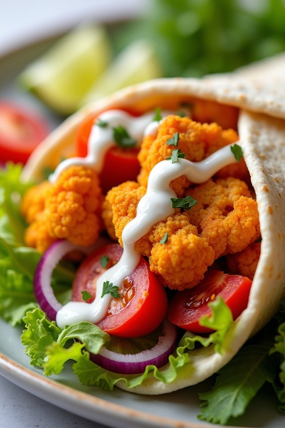 buffalo cauliflower wrap recipe