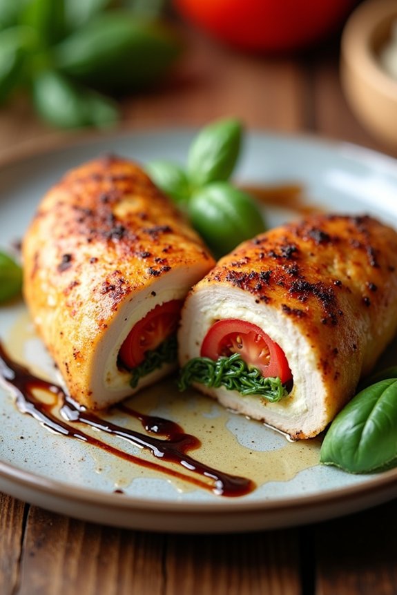 caprese stuffed chicken delight