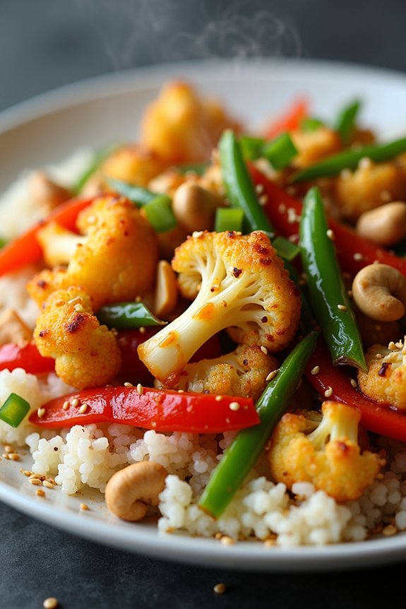 cauliflower cashew stir fry recipe