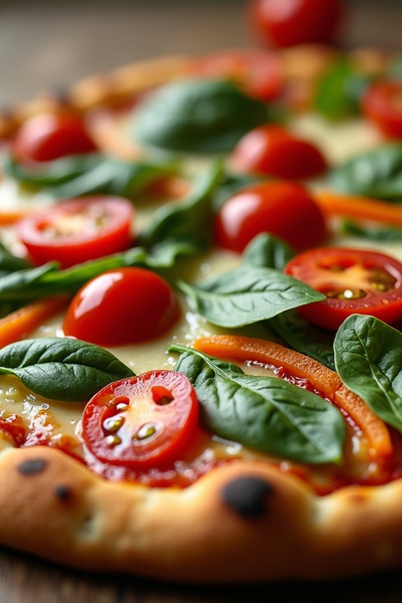 cauliflower crust veggie pizza