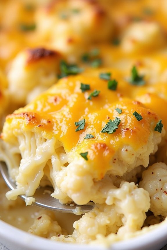 cheesy chicken cauliflower bake