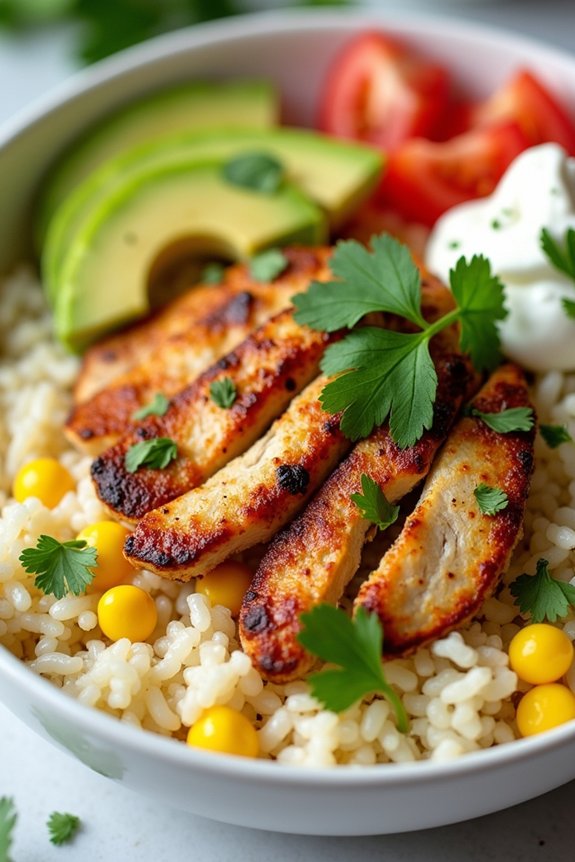 cilantro lime chicken bowl