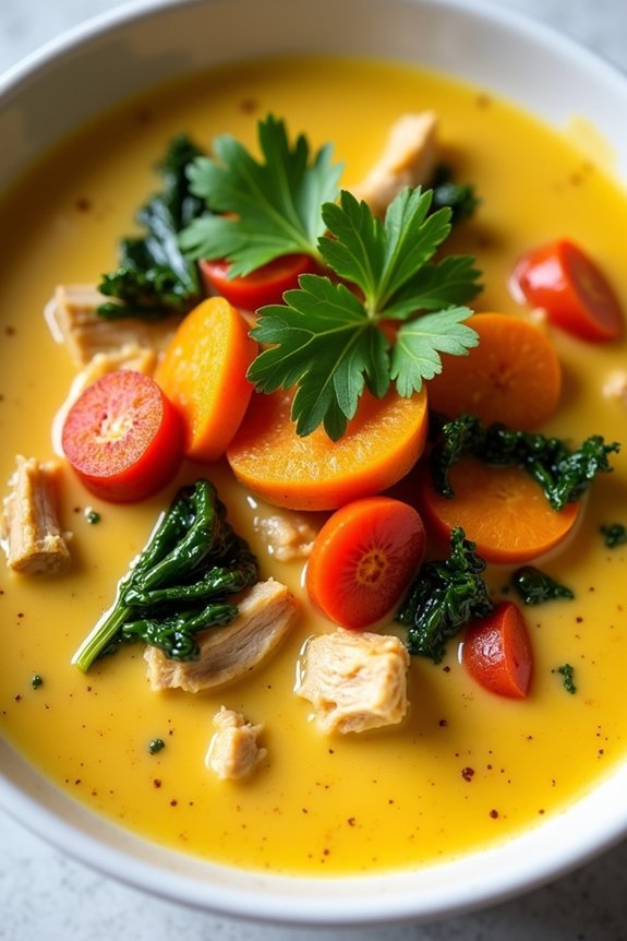 coconut curry chicken soup