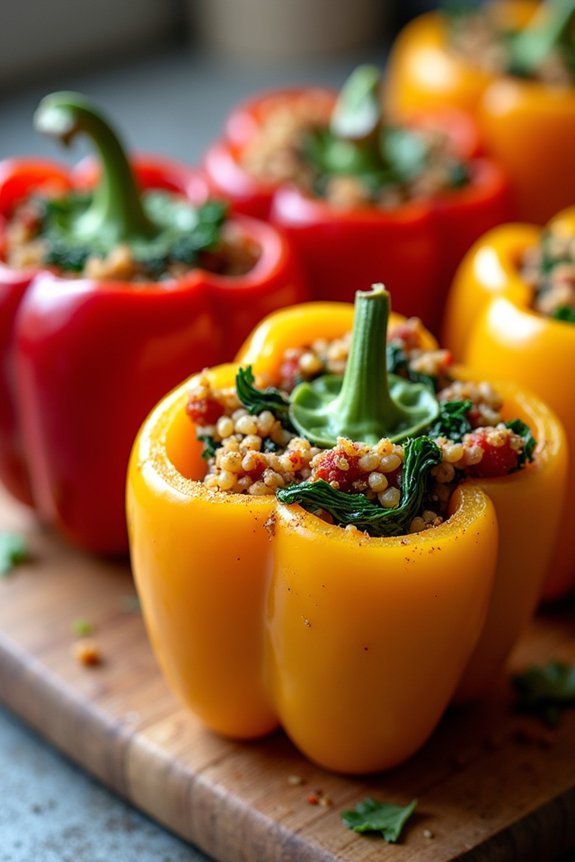 colorful nutritious stuffed peppers