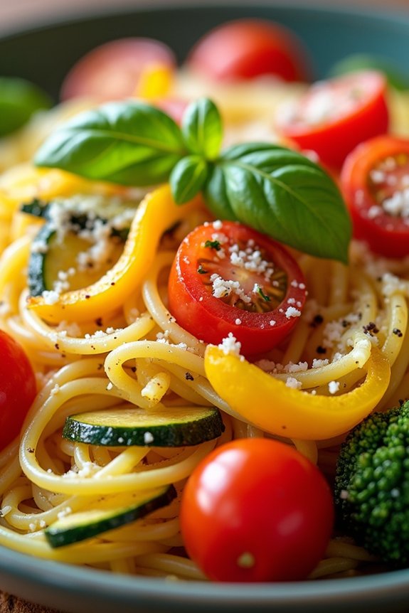 colorful spaghetti squash dish