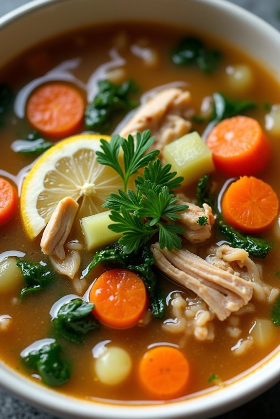 comforting chicken wild rice soup