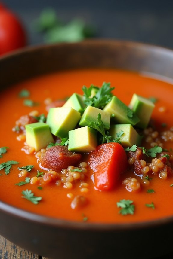 comforting smoky quinoa soup