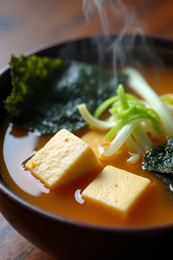 comforting tofu seaweed soup