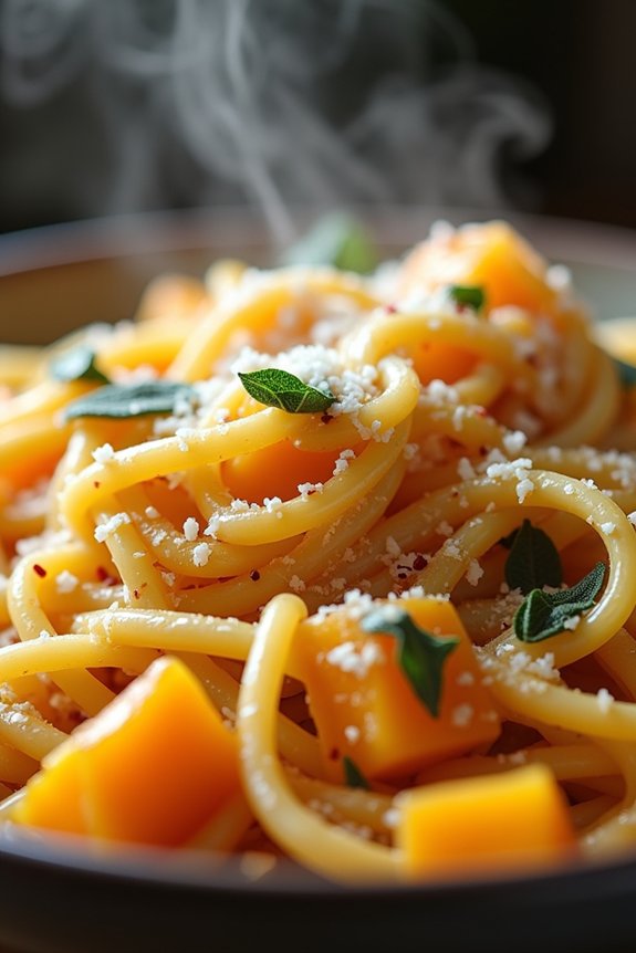 creamy butternut squash pasta