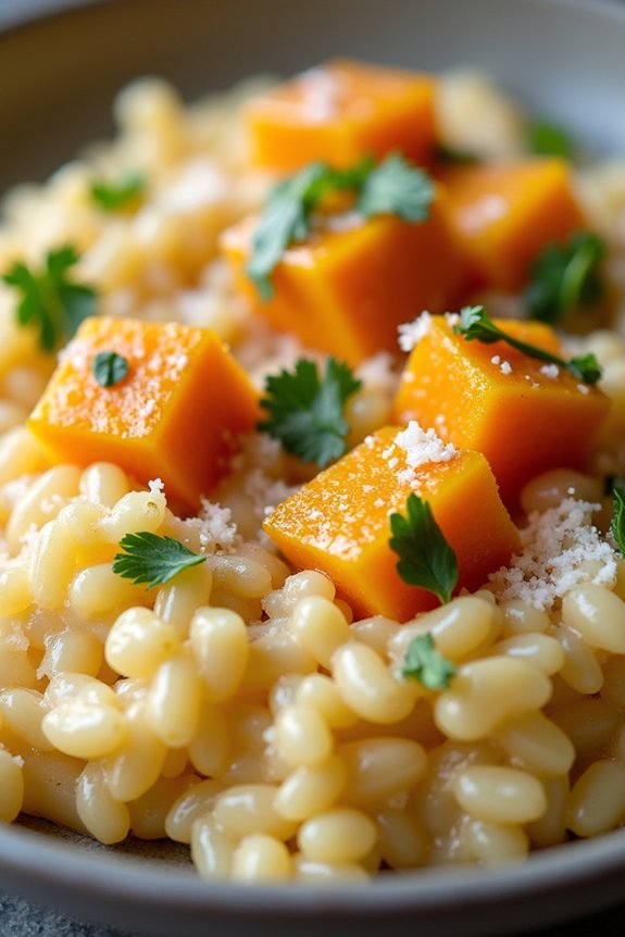 creamy butternut squash risotto