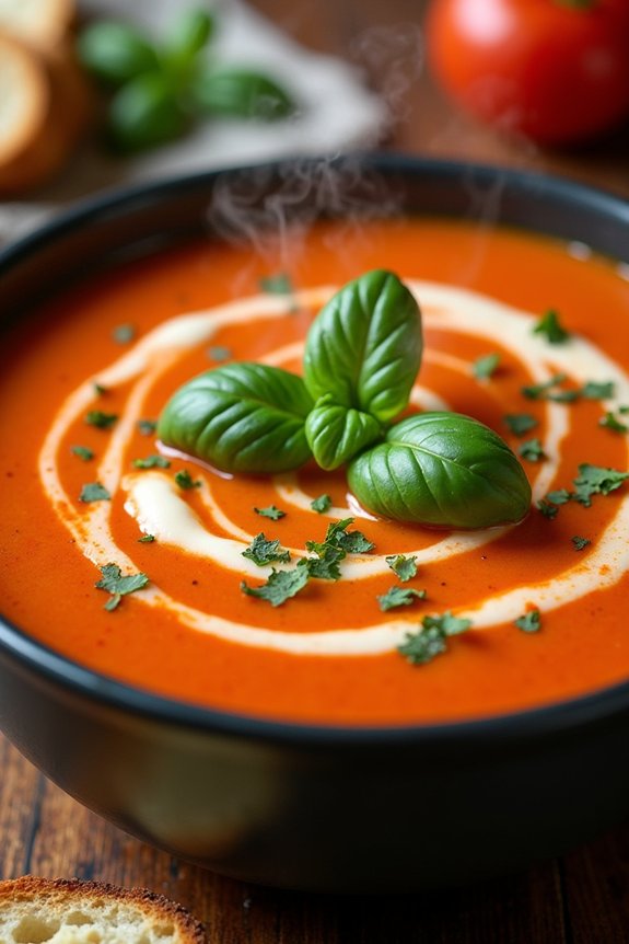creamy tomato basil bisque