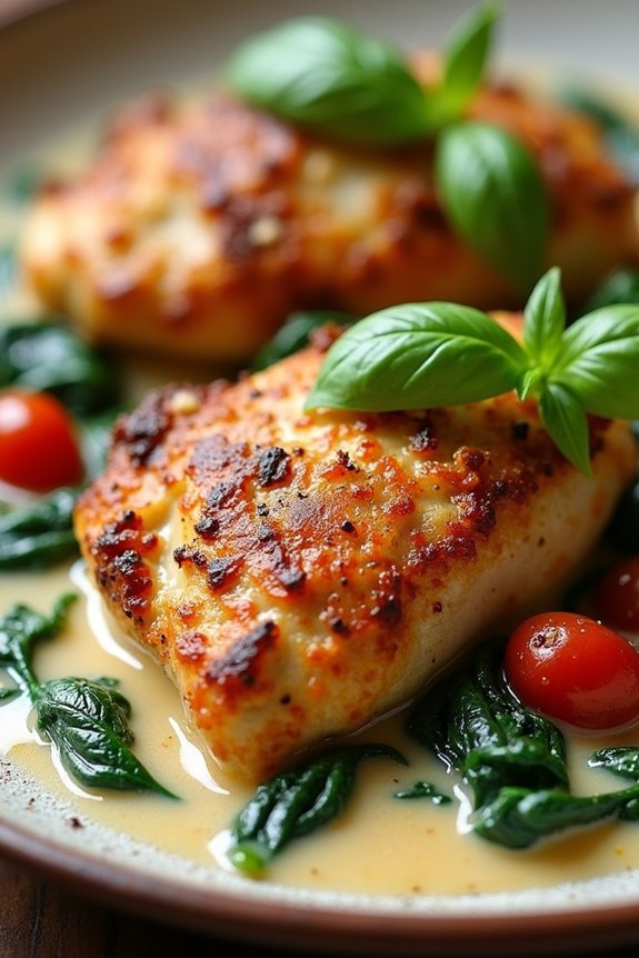 creamy tuscan chicken thighs