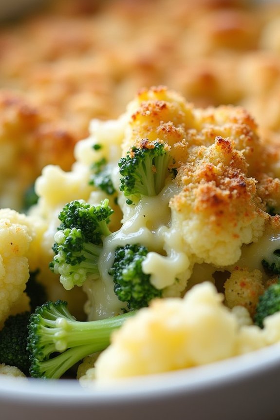 creamy vegetable cheese gratin