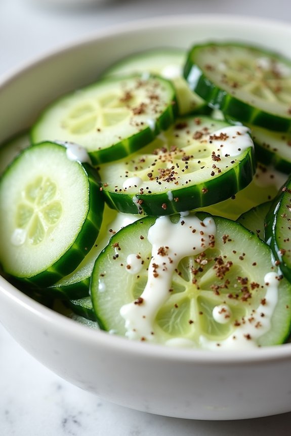 crisp cucumber dill yogurt salad