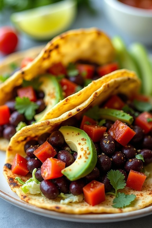 delicious budget friendly black bean tacos
