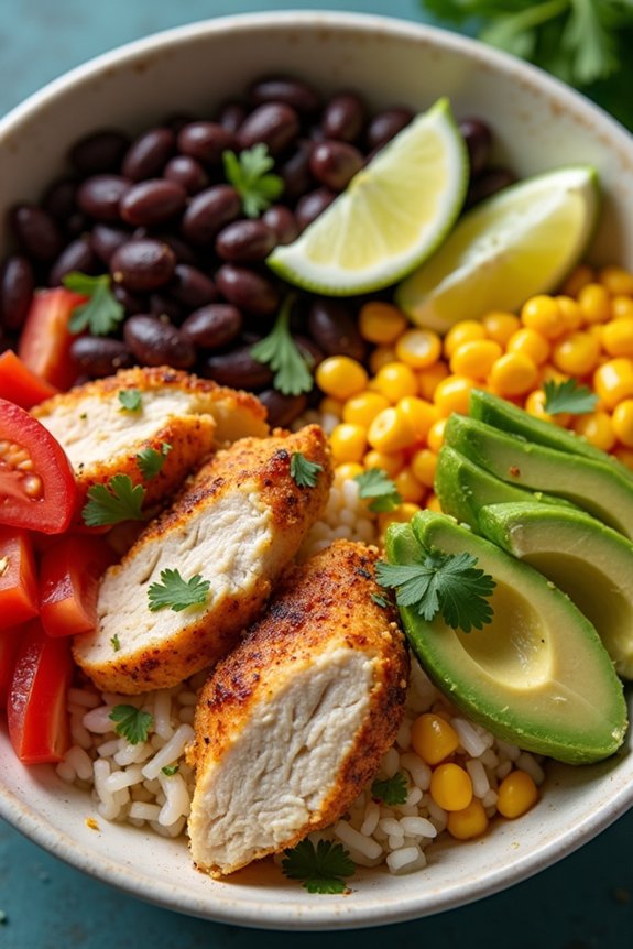 delicious chicken burrito bowl