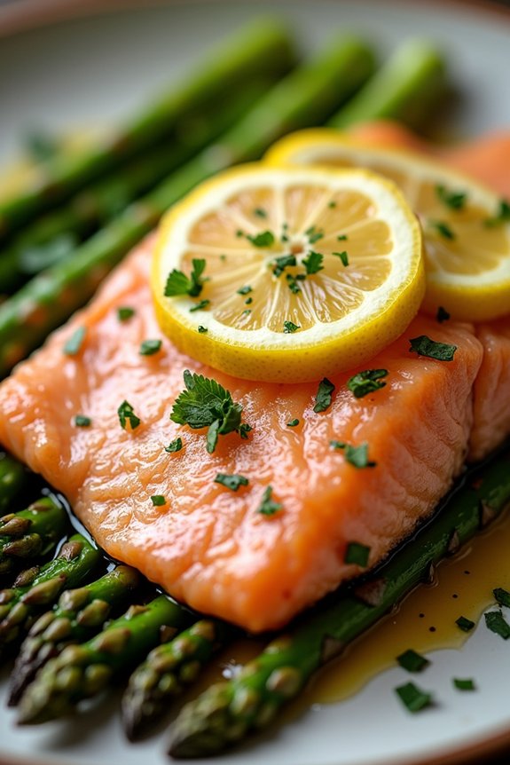 easy salmon and asparagus