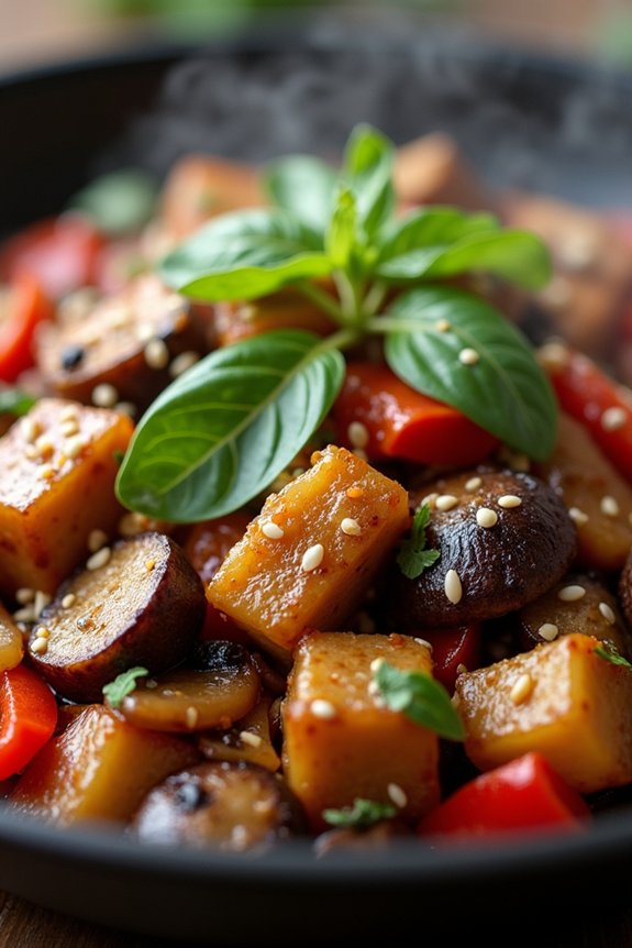 eggplant mushroom stir fry recipe
