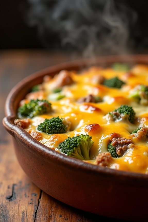 flavorful beef broccoli casserole