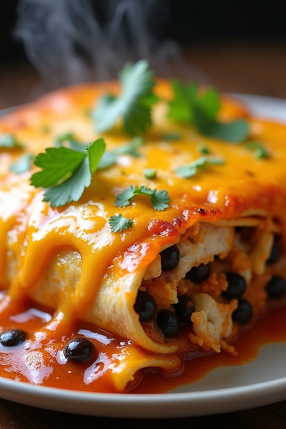 flavorful chicken enchilada bake