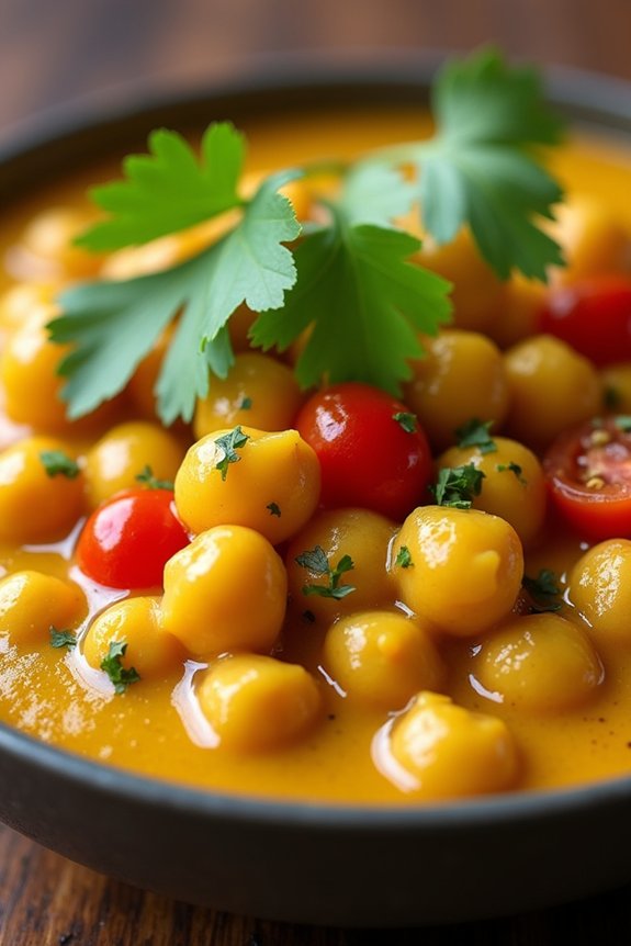 flavorful coconut chickpea curry