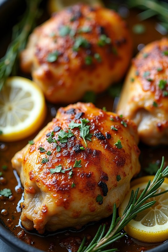 flavorful roasted chicken thighs