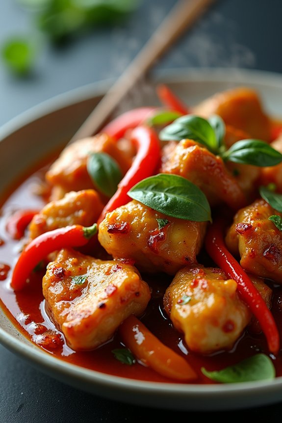 flavorful thai basil stir fry