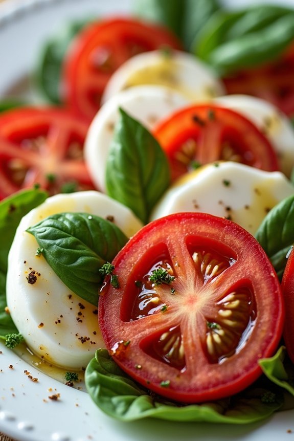 fresh vibrant caprese salad