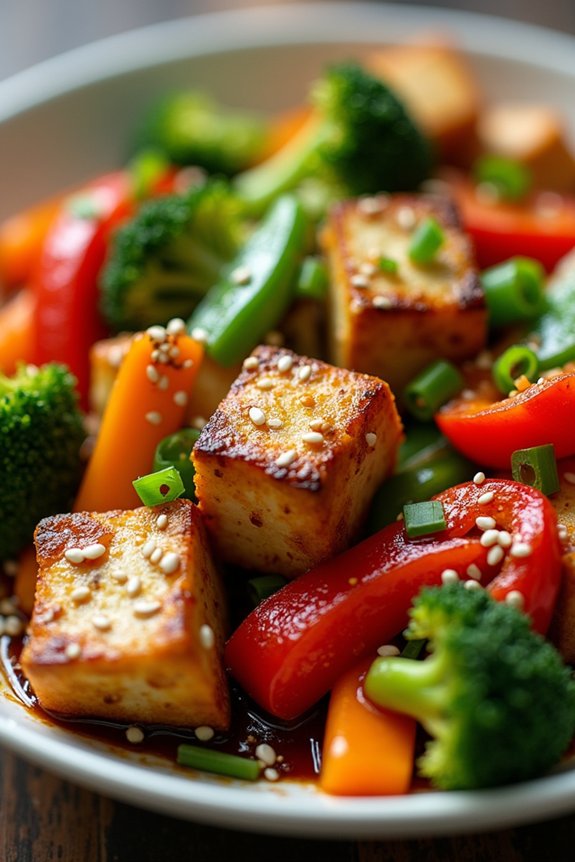 fresh vibrant vegetable stir fry