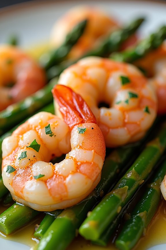 garlic butter shrimp asparagus