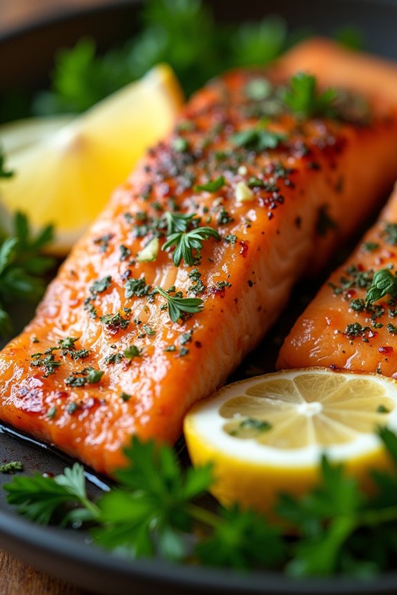 garlic herb salmon delight
