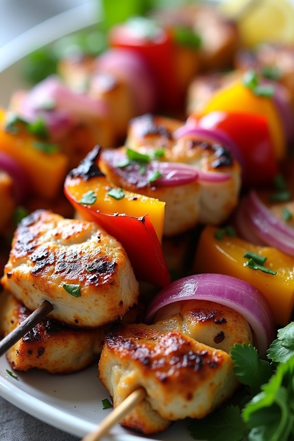 greek yogurt chicken skewers