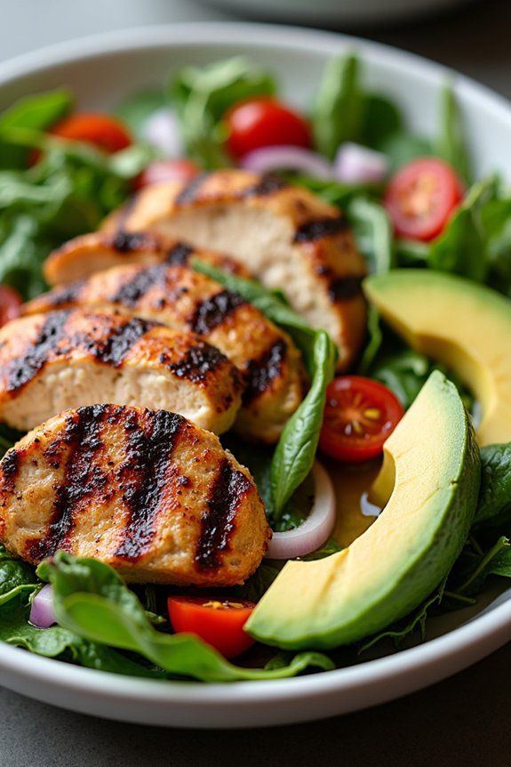 grilled chicken avocado salad