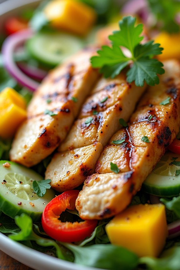 grilled chicken mango salad