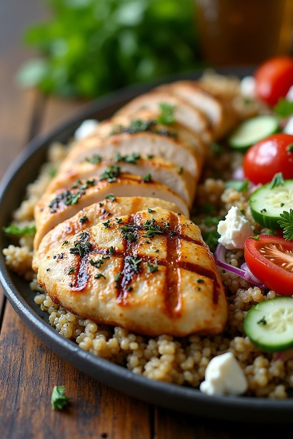 grilled chicken with quinoa salad