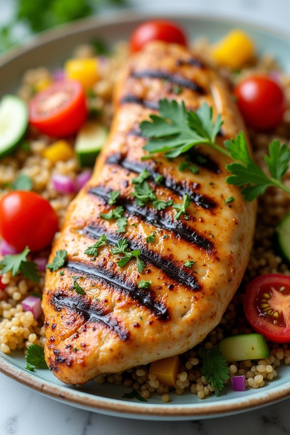 grilled chicken with quinoa salad