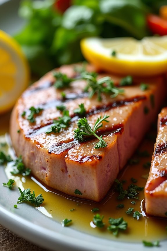 grilled herb infused tuna steaks