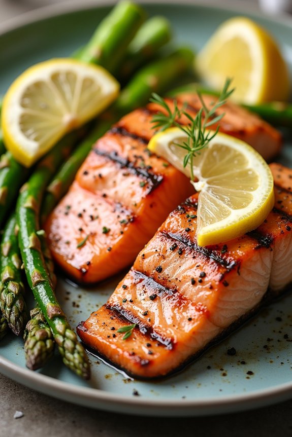 grilled salmon with asparagus