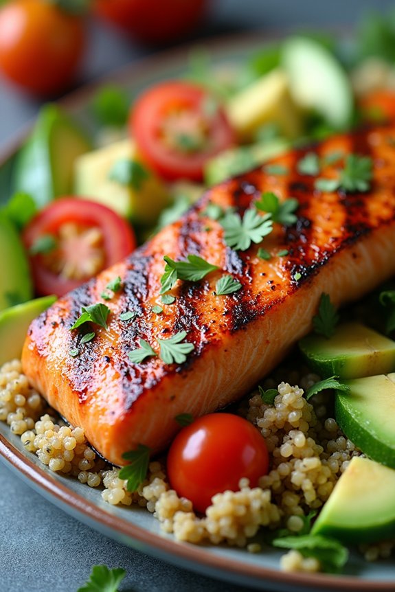 grilled salmon with quinoa salad