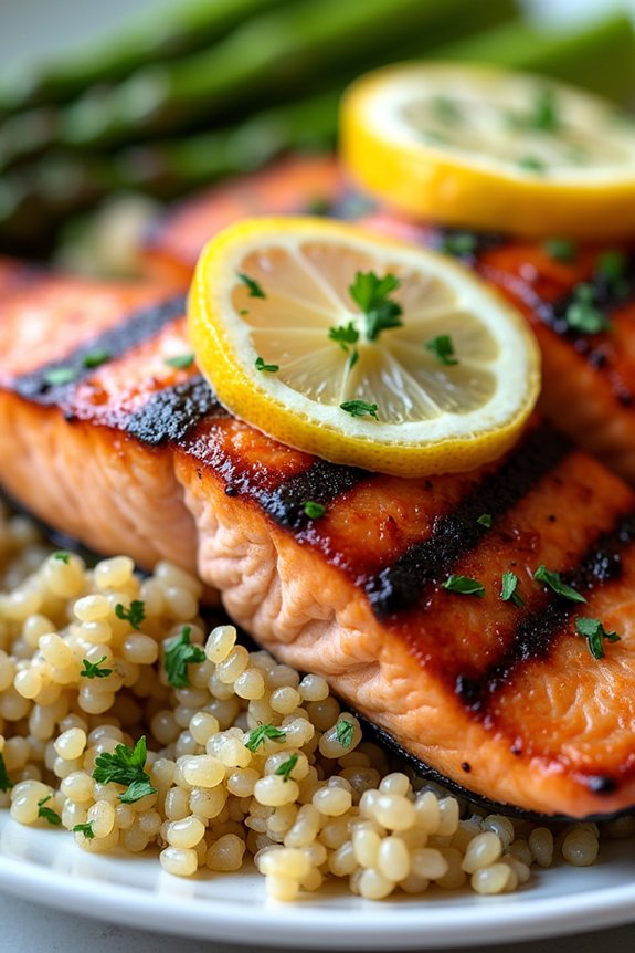 grilled salmon with quinoa